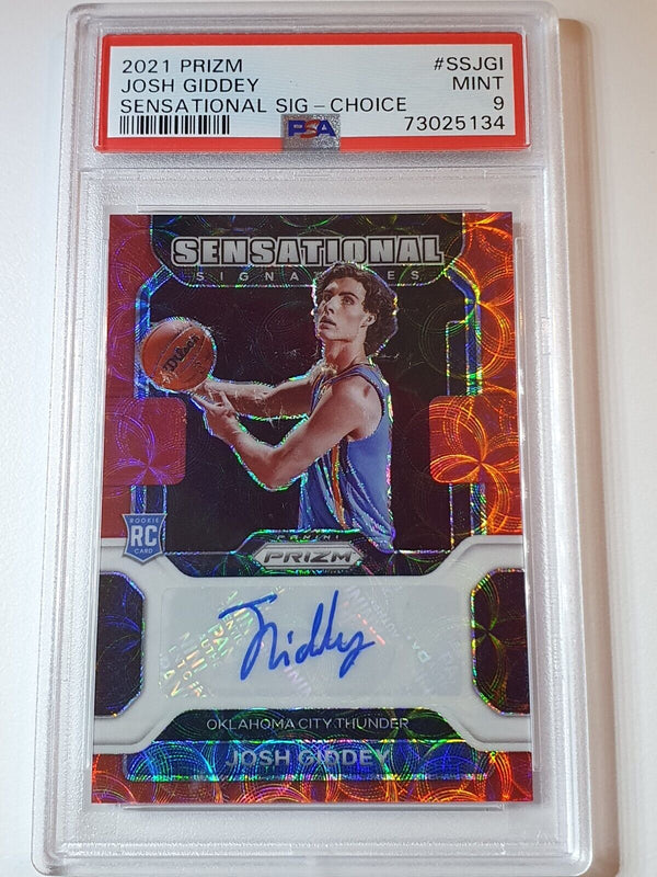 2021 Prizm Josh Giddey Rookie CHOICE Sensational Signatures - PSA 9 (POP 6)