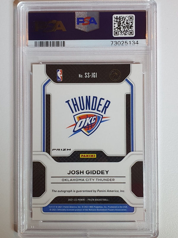 2021 Prizm Josh Giddey Rookie CHOICE Sensational Signatures - PSA 9 (POP 6)