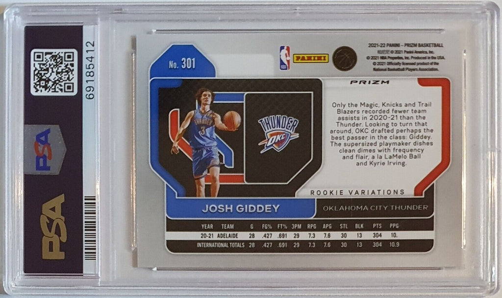 Prizm 2020-21 store Panini Prizm LaMelo Ball Variation Fast Break Disco Prizm PSA 9 RC