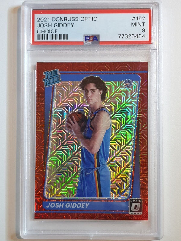 2021 Donruss Optic Josh Giddey Rookie #152 CHOICE PRIZM RC - PSA 9 (LOW POP)