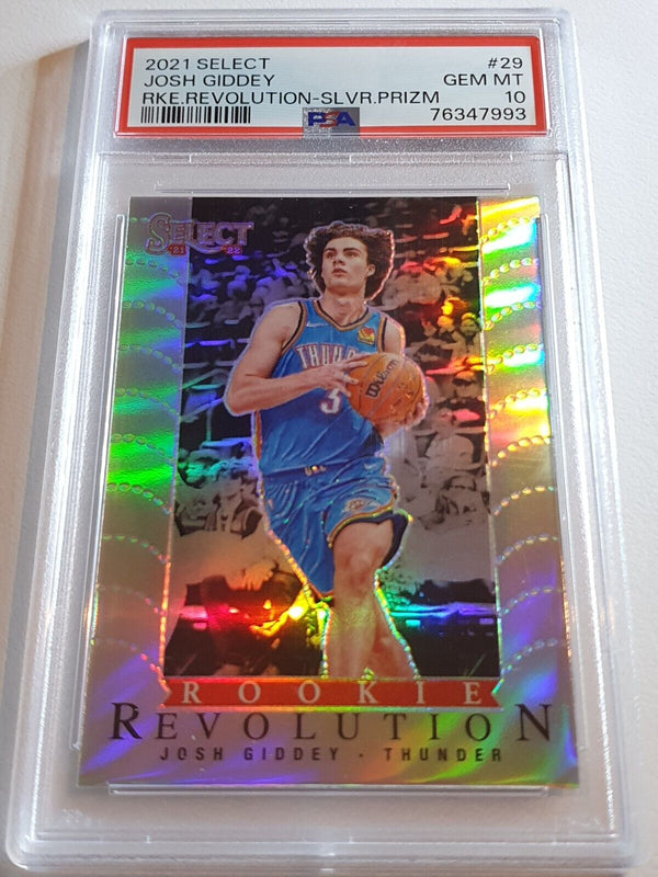 2021 Select Josh Giddey #29 SILVER Holo Rookie Revolution RC - PSA 10 (POP 5)