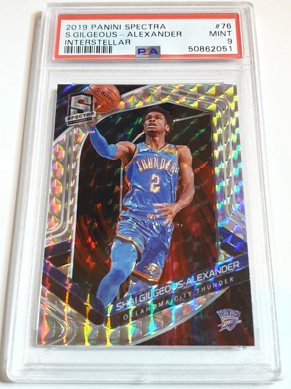 2019 Spectra Shai Gilgeous-Alexander #76 INTERSTELLAR /49 Prizm - PSA 9 (POP 5)