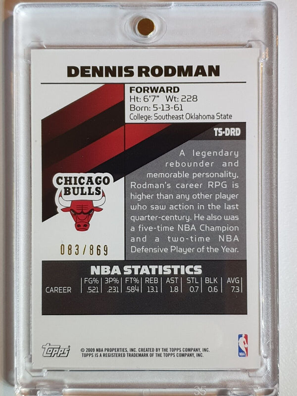 2009 Topps Signatures Dennis Rodman /869 RED - Rare