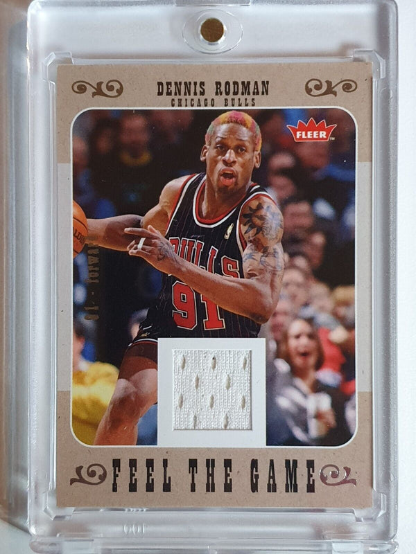 2007 Fleer Dennis Rodman #PATCH Game Worn Jersey Feel the Game - Rare