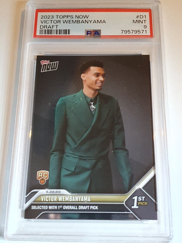 2023 Topps Now Victor Wembanyama Rookie #D1 Draft RC - PSA 9 (LOW POP)