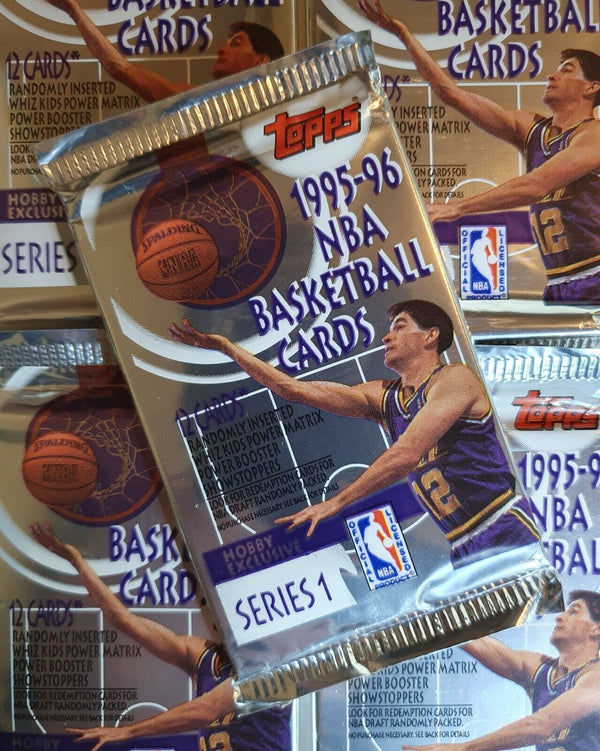 1995-96 Topps NBA Basketball Series 1 Hobby Pack - Factory Sealed Packs