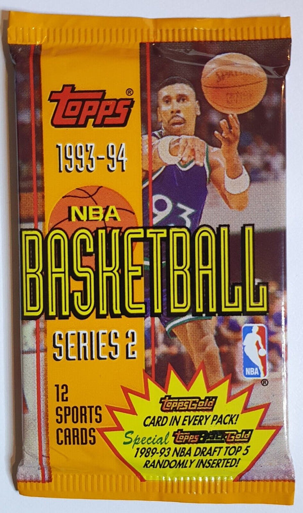 1993-94 Topps NBA Basketball Series 2 Pack - Factory Sealed Packs