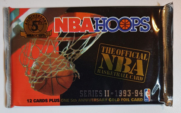 1993-94 NBA Hoops Series 2 Sealed Pack - Factory Sealed Packs