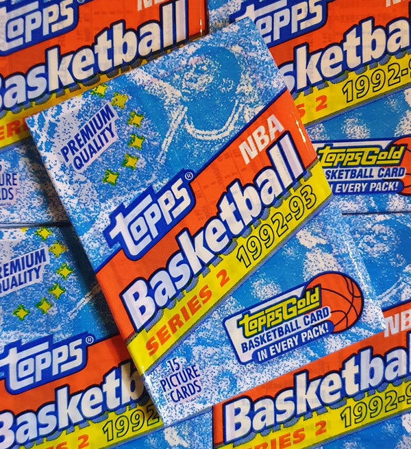 1992-93 Topps NBA Basketball Series 2 Sealed Pack - Factory Sealed Packs