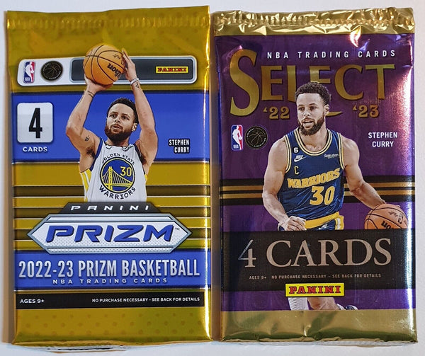 Lot of 2 x Packs of 2022-23 Panini Prizm & Select Basketball - Sealed Packs