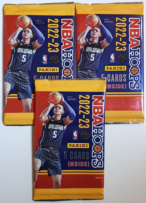 Lot of 3 x Packs of 2022-23 Panini NBA Hoops Gravity Pack - Sealed Packs