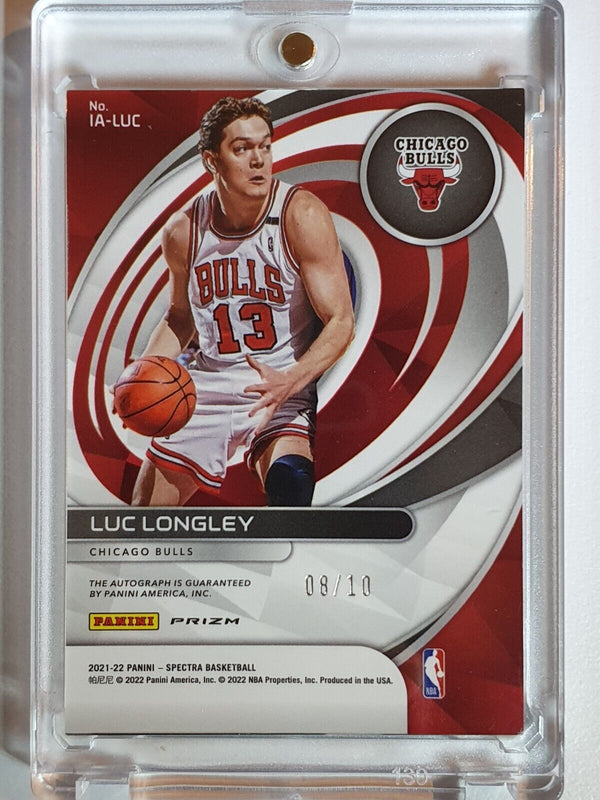 2021 Panini Spectra Luc Longley AUTO GOLD /10 Holo Icons Autographs - Rare