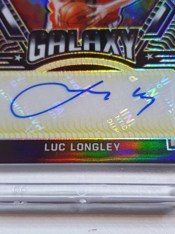 2021 Panini Obsidian Luc Longley AUTO YELLOW /10 Holo Galaxy Autographs - Rare