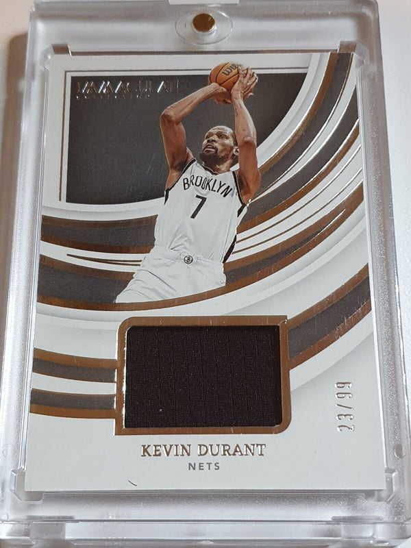 2021 Immaculate Collection Kevin Durant #PATCH /99 Game Worn Jersey - Rare