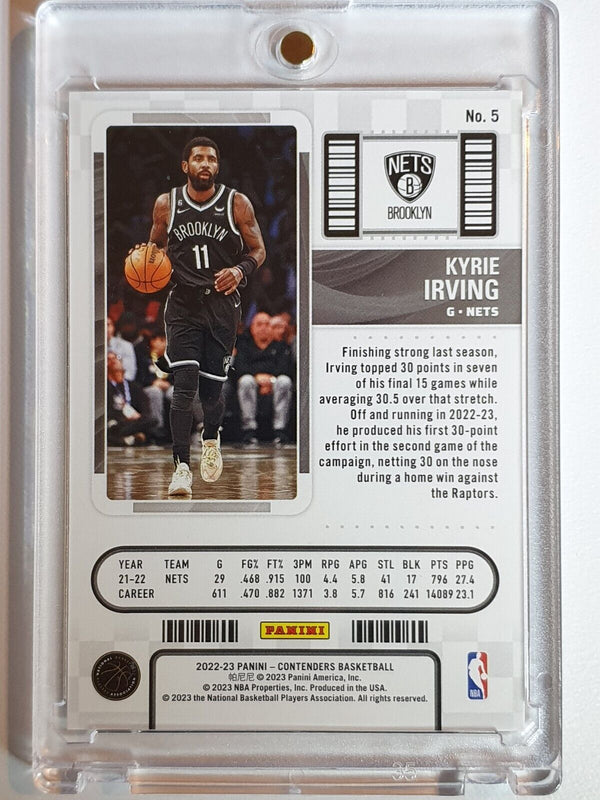 2022 Panini Contenders Kyrie Irving #5 OPENING NIGHT /25 FOTL HOLO - Rare