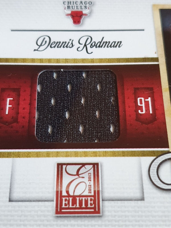 2012 Panini Donruss Elite Dennis Rodman #PATCH Game Worn Jersey - Rare