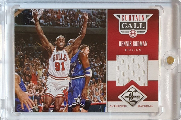 2012 Panini Limited Dennis Rodman #PATCH /199 Game Worn Jersey - Rare