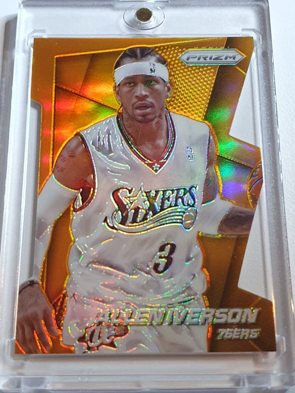 2014 Panini Prizm Allen Iverson #184 ORANGE Prizm /139 Die Cut - Ready to Grade