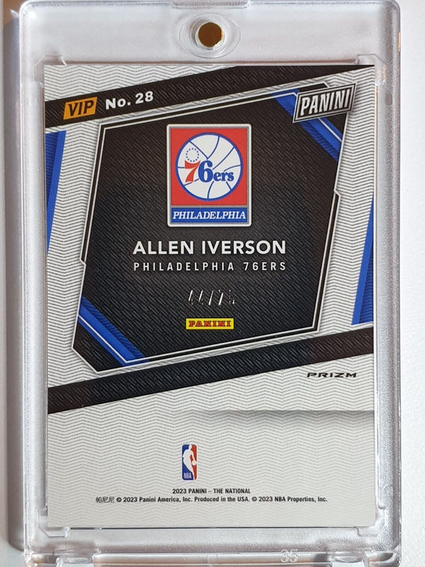 2023 Panini The National VIP Allen Iverson #28 PINK SPARKLE /75 Holo - Rare