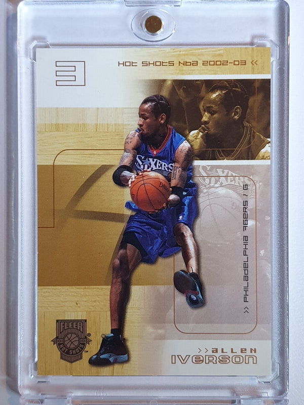 2002 Fleer Hot Shots Allen Iverson #49 HOT HANDS /199 Edition - Ready to Grade