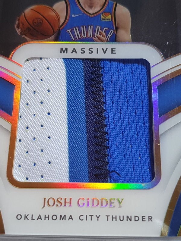 2021 Panini Immaculate Josh Giddey Rookie #PATCH /25 3 Color Jumbo Jersey - Rare