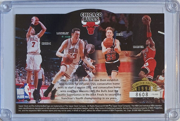 1996 Upper Deck Chicago Bulls 4th NBA Championship /10000 Die-Cut Michael Jordan