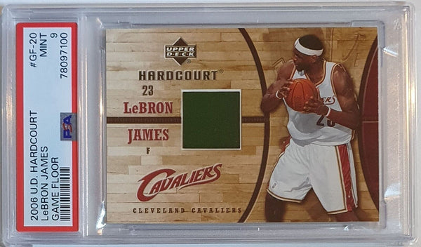 2006 Upper Deck Hardcourt Lebron James #GF-20 USED GAME FLOOR - PSA 9 (POP 3)