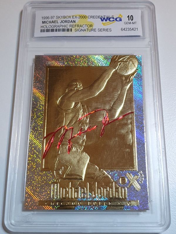 1996 Skybox EX-2000 Gold Michael Jordan PRIZM HOLO REFRACTOR - Gem Mint 10