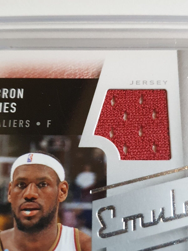 2008 Upper Deck LeBron James Julius Erving #PATCH Game Worn Dual Jersey -PSA 9