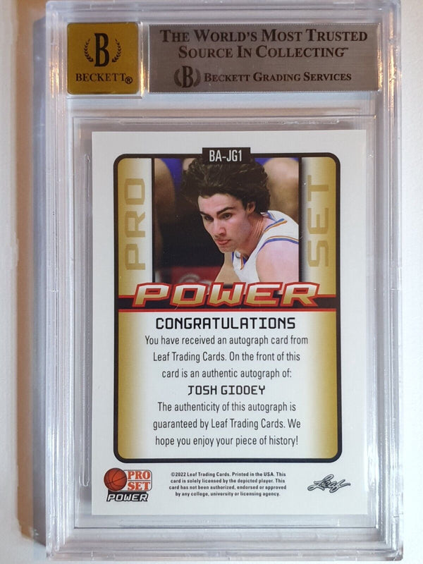 2021 Leaf Pro Set Power Josh Giddey Rookie AUTO BRONZE Holo - BGS 9 (POP 1)