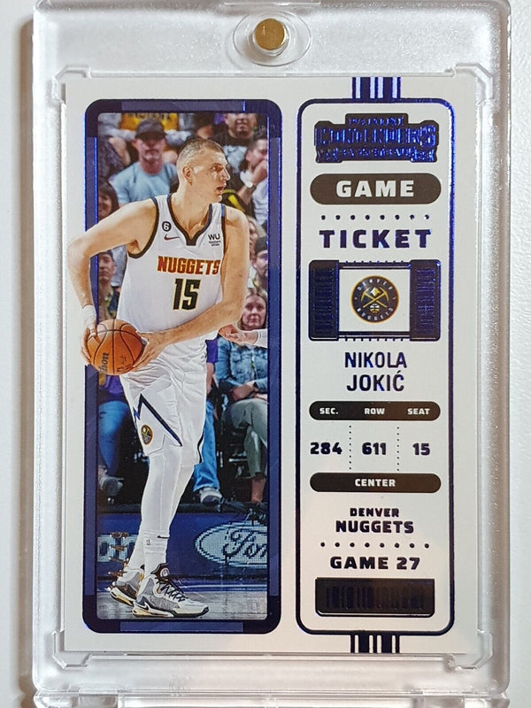 2022 Panini Contenders Nikola Jokic #17 BLUE /49 Holo - Ready to Grade