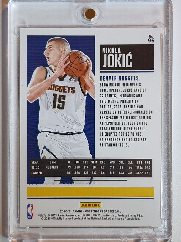 2020 Panini Contenders Nikola Jokic #96 THE FINALS /49 Holo - Ready to Grade