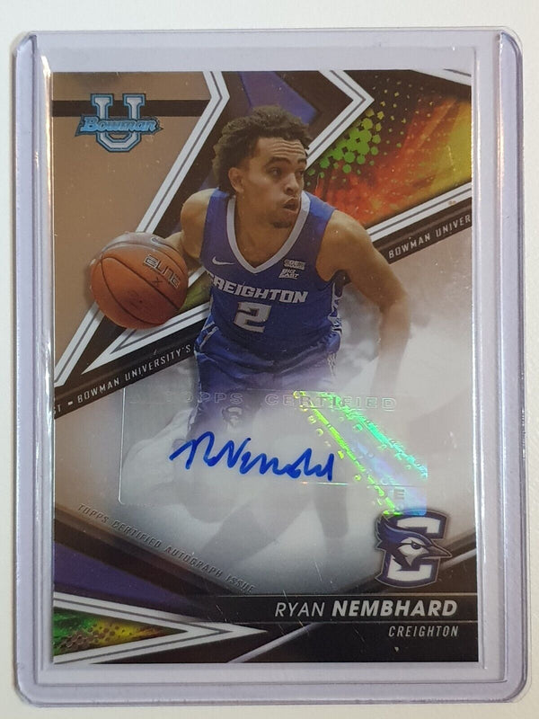 2023 Bowman University Chrome Ryan Nembhard Rookie AUTOGRAPH RC - Ready to Grade