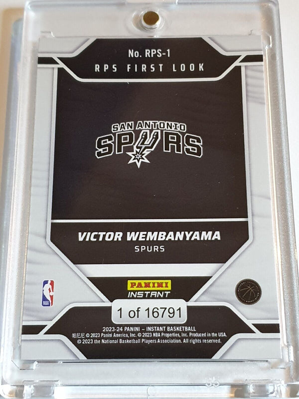 2023 Panini Instant Victor Wembanyama Rookie /16791 RC - 1st Card Spurs Jersey