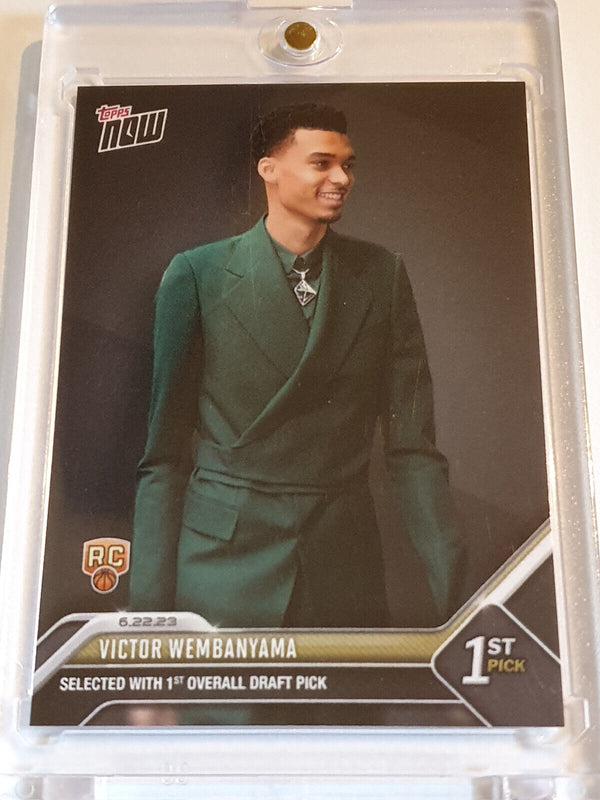 2023 Topps Now Victor Wembanyama Rookie #0-1 Draft RC - Ready to Grade