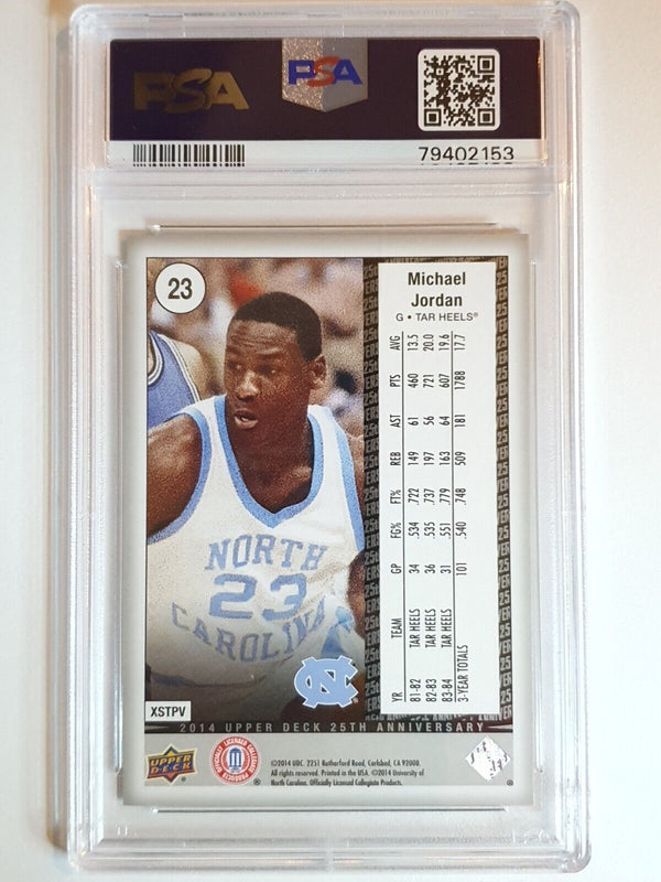2014 Upper Deck 25th Anniversary Michael Jordan #23 SILVER /250 - PSA 9 (POP 5)
