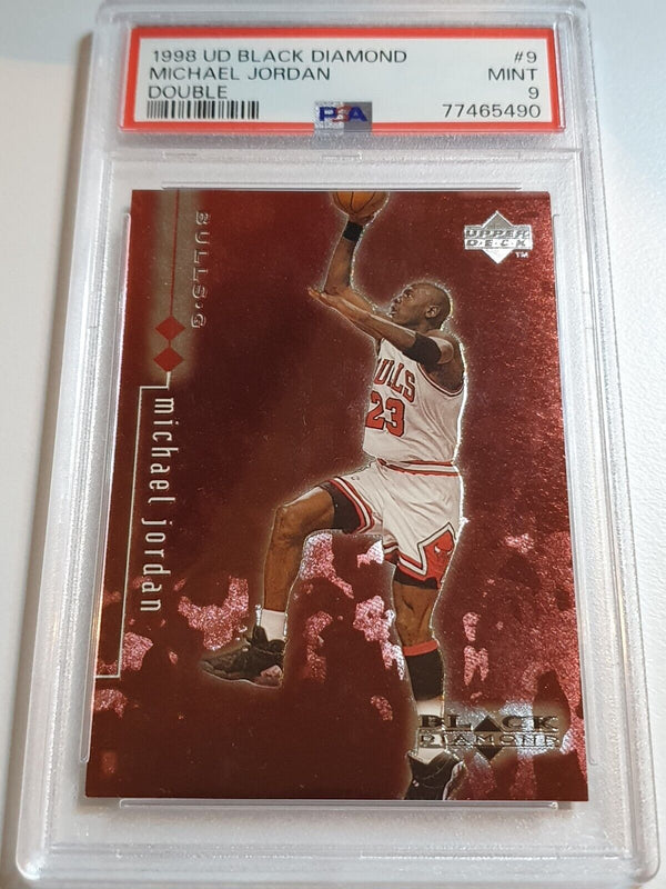 1998 Upper Deck Michael Jordan Black Diamond #9 DOUBLE RED /3000 - PSA 9 (POP 6)