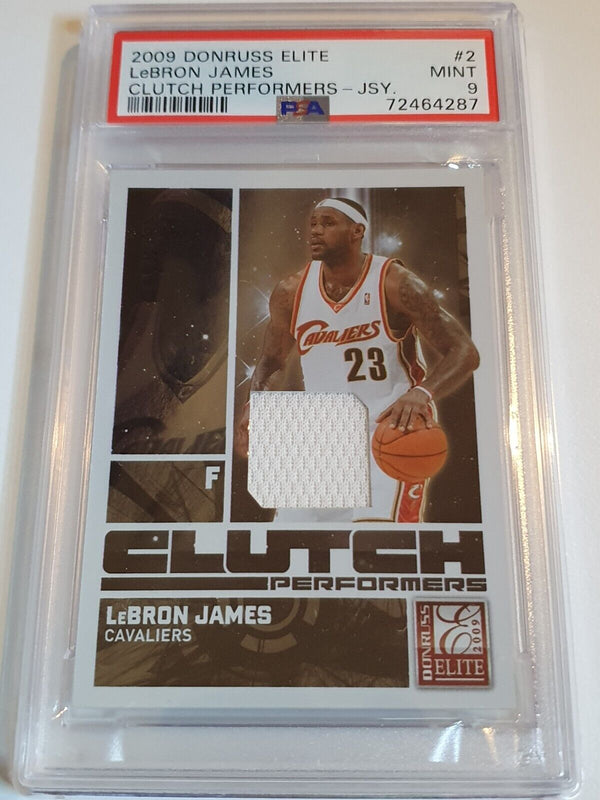 2009 Donruss Elite Lebron James #PATCH /199 Game Jersey - PSA 9 (POP 2)