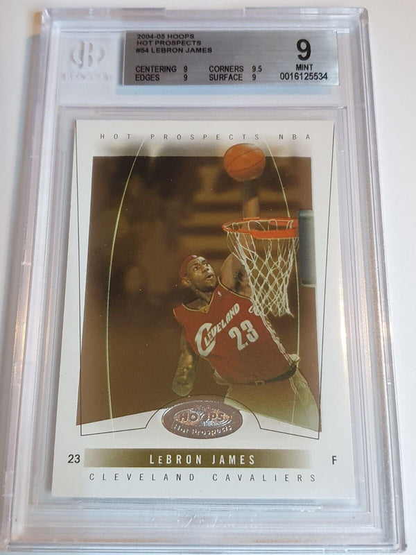 2004 Hoops Hot Prospect Lebron James #54 (2nd Year Card) - BGS 9 (POP 16)