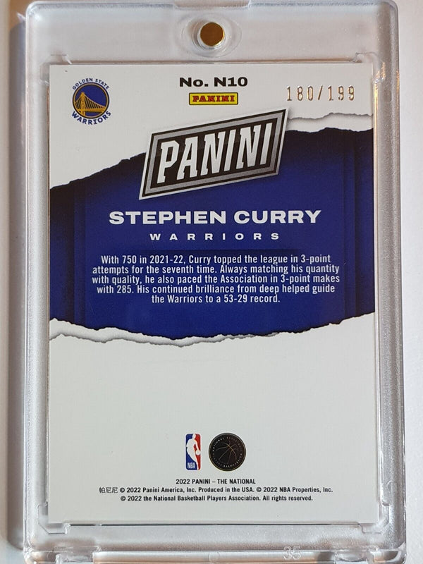 2022 Panini The National Stephen Curry #N10 ORANGE /199 Holo - Ready to Grade