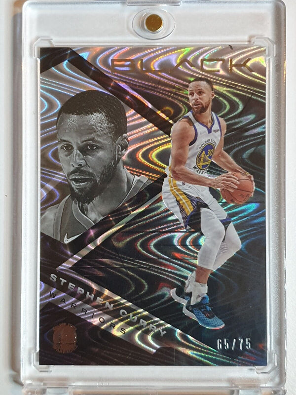 2021 Panini Black Stephen Curry #36 SWIRLORAMA /75 Holo - Ready to Grade