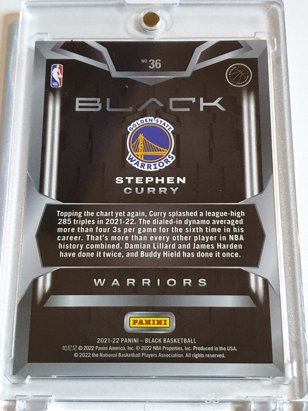 2021 Panini Black Stephen Curry #36 SWIRLORAMA /75 Holo - Ready to Grade