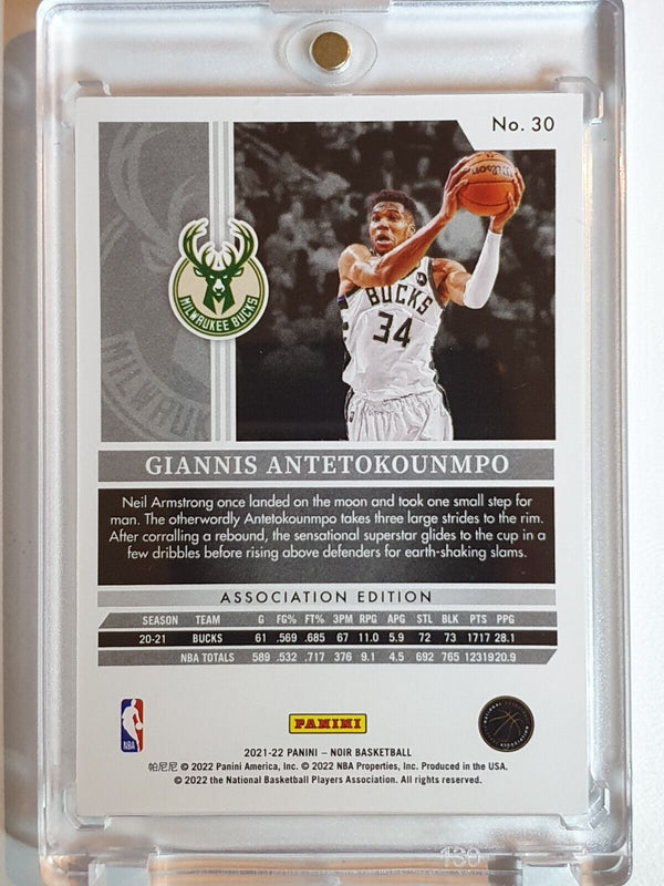 2021 Noir Giannis Antetokounmpo #30 Association Edition /99 - Ready to Grade