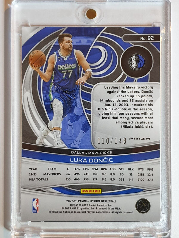 2022 Panini Spectra Luka Doncic #92 CELESTIAL /149 Holo - Ready to Grade