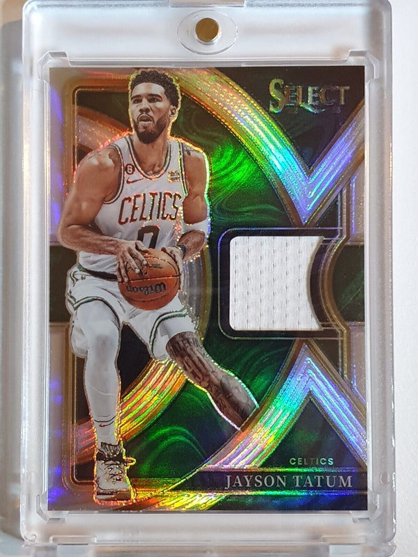 2022 Panini Select Jayson Tatum #PATCH SILVER Prizm Game Worn Jersey - Rare