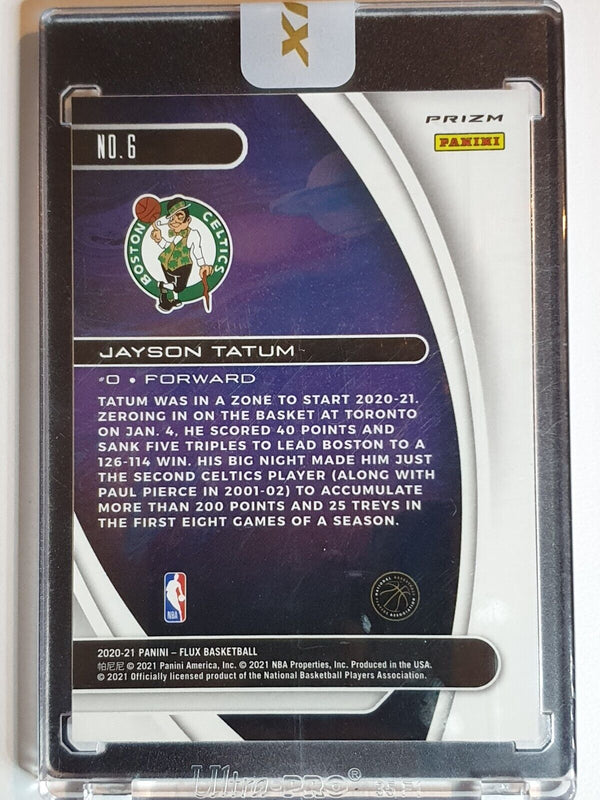 2020 Flux Jayson Tatum #6 TITAN SILVER HOLO Uncirculated - Panini Sealed