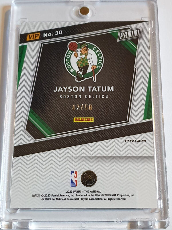 2023 Panini The National VIP Jayson Tatum #30 PURPLE ICE /50 Holo - Rare