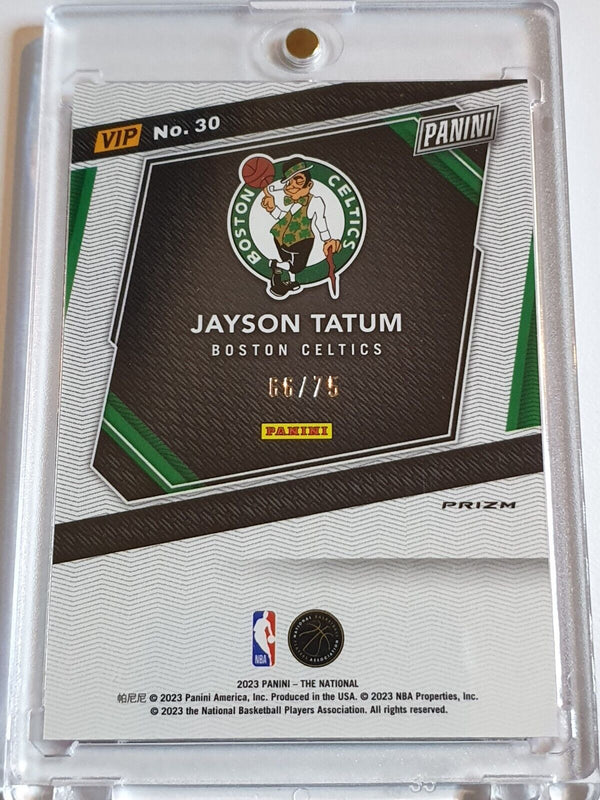 2023 Panini The National VIP Jayson Tatum #30 PINK ICE /75 Holo - Rare