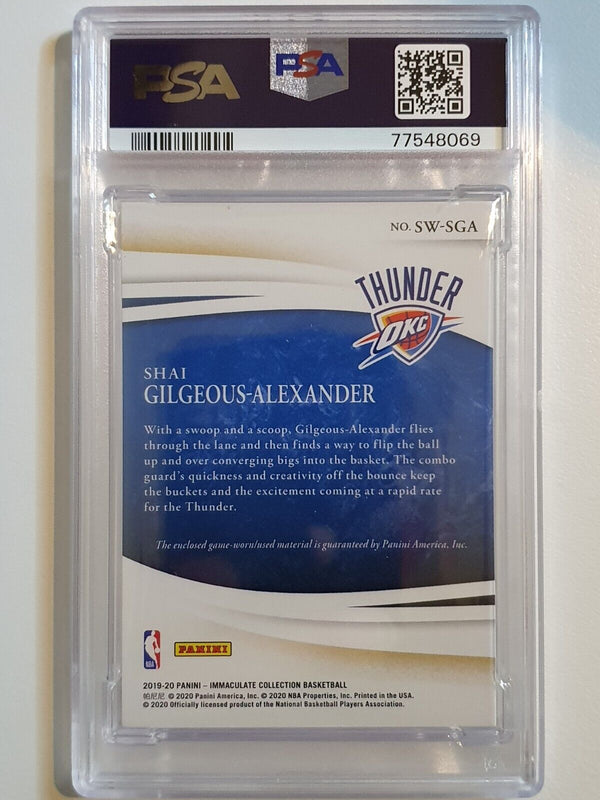 2019 Immaculate Shai Gilgeous-Alexander PATCH GOLD /10 Jersey - PSA 9 (POP 1)