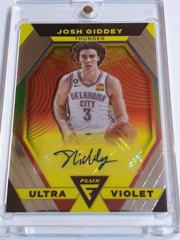 2022 Panini Flux Josh Giddey AUTO Ultra Violet Signatures - Ready to Grade